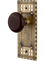 Pasadena Door Set with Brown Porcelain Knobs.