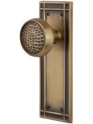 Mission Door Set with Craftsman Knobs.