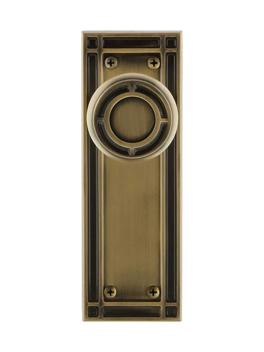 Alternate View of Mission Door Set with Matching Knobs.