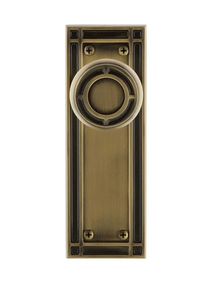 Alternate View of Mission Door Set with Matching Knobs.