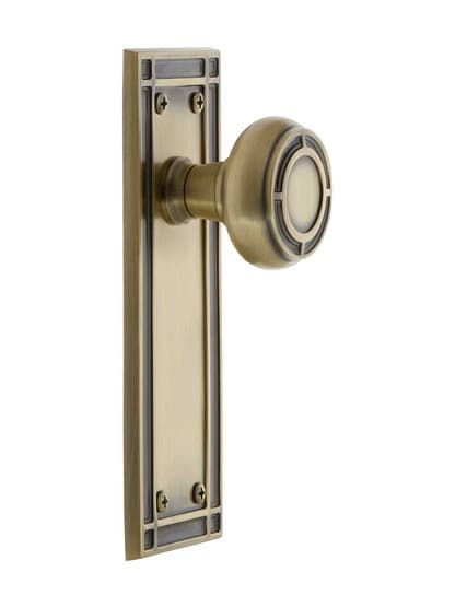Alternate View 2 of Mission Door Set with Matching Knobs.