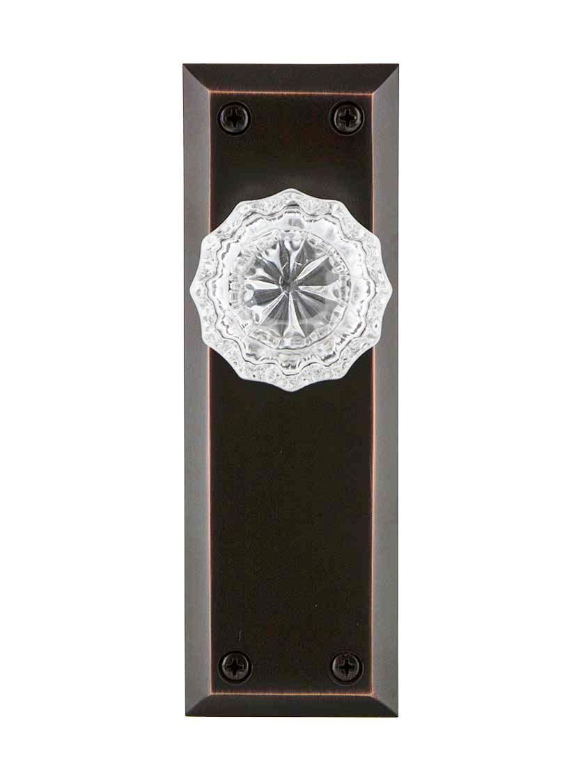 New York Door Set with Fluted-Crystal Glass Knobs