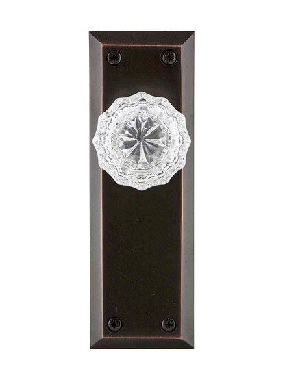 Alternate View of New York Door Set with Fluted-Crystal Glass Knobs.