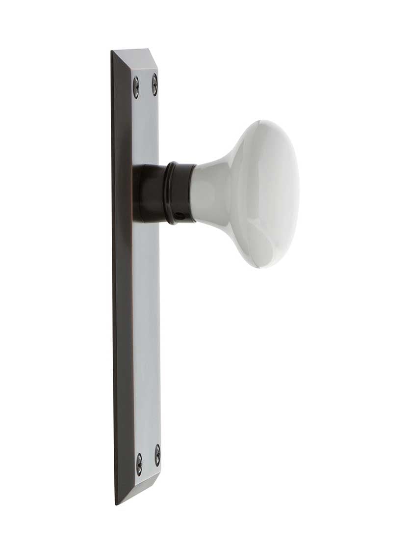 Alternate View 3 of New York Door Set with White Porcelain Knobs.