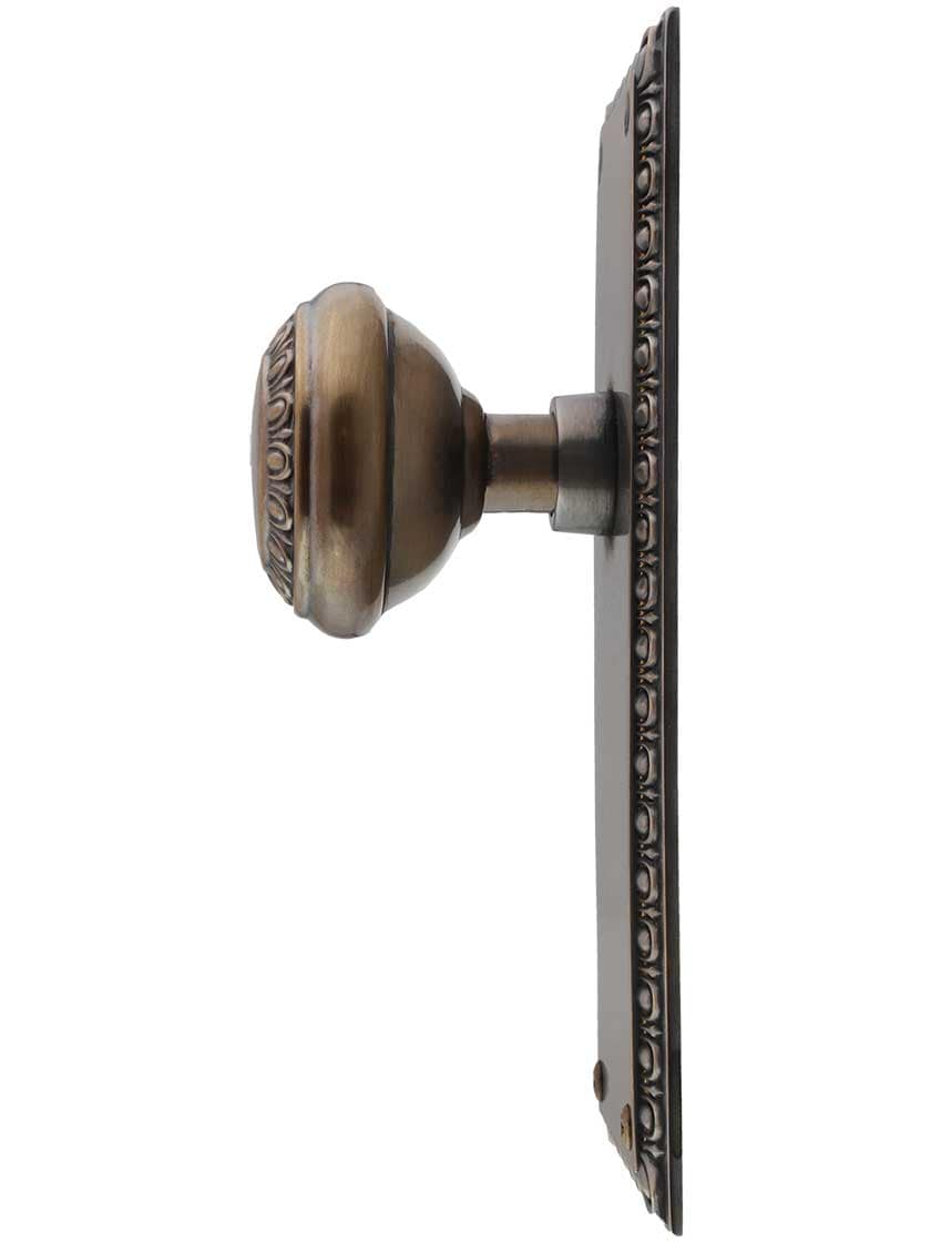 Alternate View 2 of Ovolo Door Set with Matching Knobs in Antique-by-Hand.