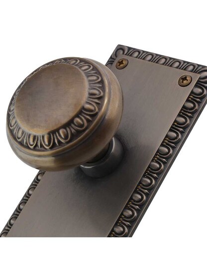 Alternate View 3 of Ovolo Door Set with Matching Knobs in Antique-by-Hand.