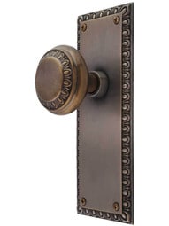 Ovolo Door Set with Matching Knobs in Antique-by-Hand.