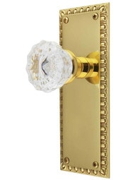 Ovolo Door Set with Fluted Crystal Glass Knobs.