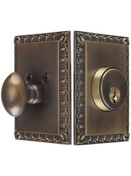 Ovolo Single-Cylinder Deadbolt in Antique-By-Hand.