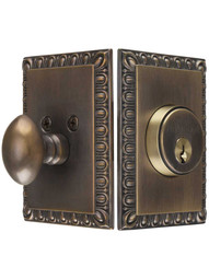 Ovolo Single-Cylinder Deadbolt in Antique-By-Hand.
