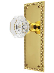 Ovolo Door Set with Waldorf Crystal Glass Knobs.