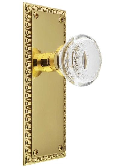 Alternate View 4 of Pair of Ovolo Crystal-Glass Door Knobs.