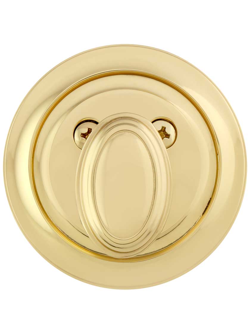 Alternate View of Grandeur Single-Cylinder Deadbolt with Circulaire Plates.