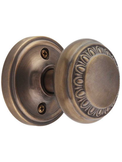 Classic Rosette Door Set with Ovolo Knobs in Antique-by-Hand