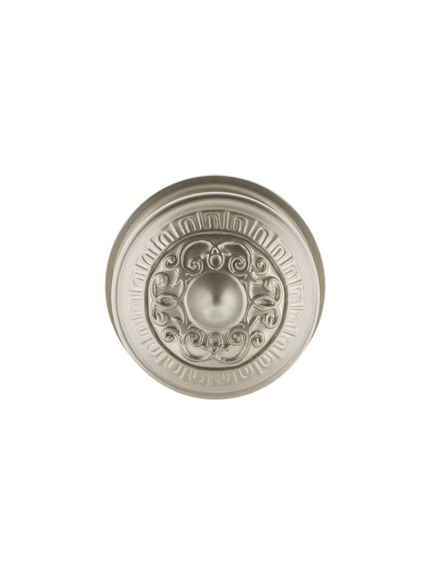 Alternate View of Classic Rosette Door Set With Egg and Dart Door Knobs.