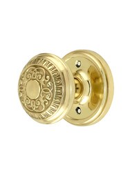 Classic Rosette Door Set With Egg and Dart Door Knobs.