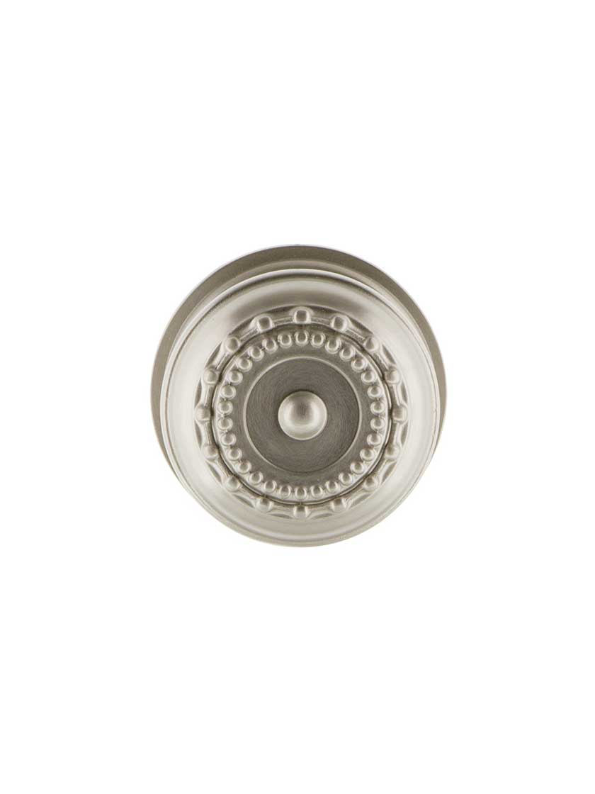 Alternate View of Classic Rosette Set With Meadows Door Knobs.