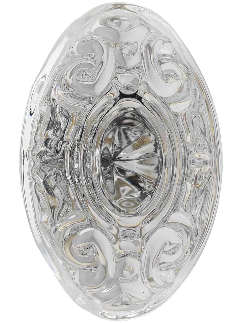Alternate View of Pair of Victorian Crystal-Glass Door Knobs.