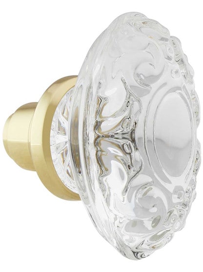 Alternate View 2 of Pair of Victorian Crystal-Glass Door Knobs.