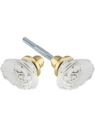 Pair of Victorian Crystal-Glass Door Knobs.