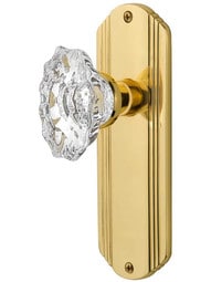 Streamline Deco Door Set with Chateau Crystal Glass Knobs.