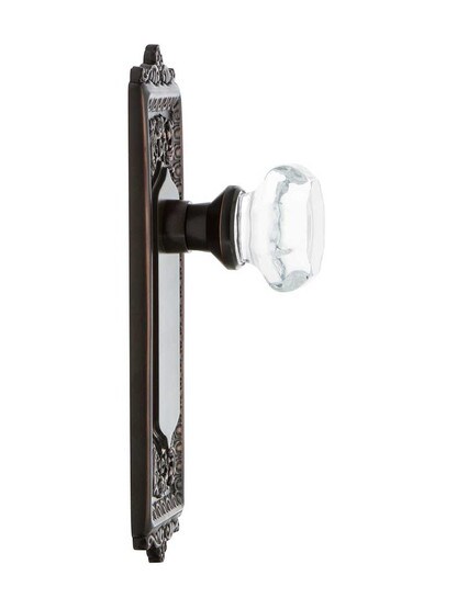 Alternate View 3 of Egg and Dart Style Door Set with Waldorf Crystal Glass Door Knobs