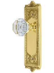 Egg and Dart Style Door Set with Waldorf Crystal Glass Door Knobs