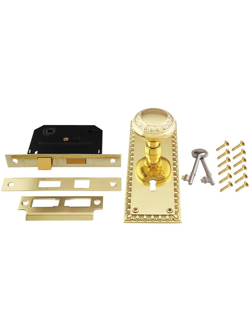 Ovolo Mortise-Lock Set with Matching Knobs