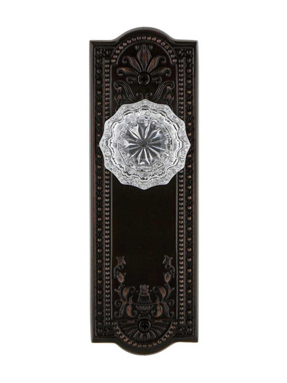 Alternate View of Meadows Style Door Set with Fluted Crystal Glass Door Knobs