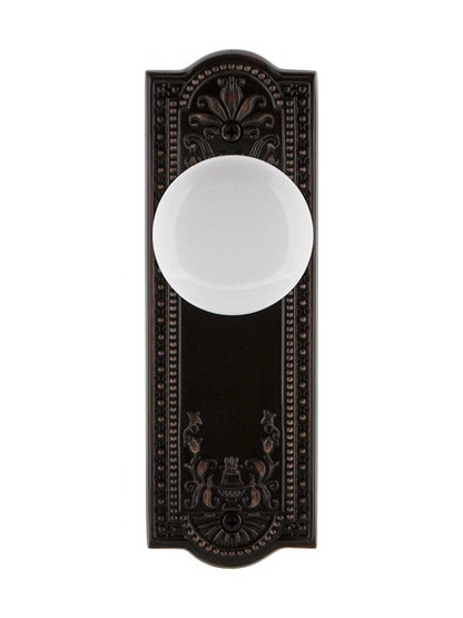 Alternate View of Meadows Style Door Set With White Porcelain Door Knobs