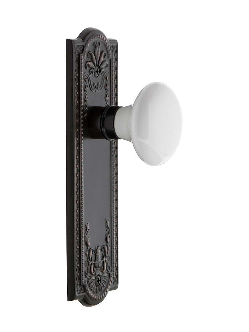 Alternate View 2 of Meadows Style Door Set With White Porcelain Door Knobs