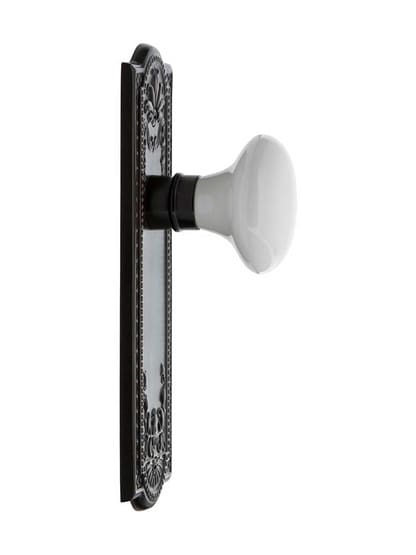 Alternate View 3 of Meadows Style Door Set With White Porcelain Door Knobs