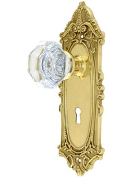 Largo Design Mortise Lock Set With Waldorf Crystal Knobs