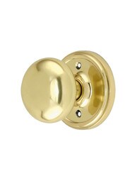 Classic Rosette Door Set With Solid Brass Door Knobs