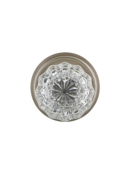 Alternate View of Classic Rosette Door Set With Fluted Crystal Glass Door Knobs