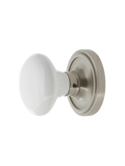 Alternate View 6 of Classic Rosette Door Set With White Porcelain Door Knobs