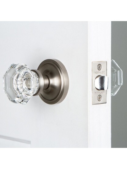 Classic Rosette Door Set With Waldorf Crystal Glass Door Knobs