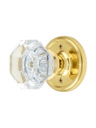 Classic Rosette Door Set With Waldorf Crystal Glass Door Knobs