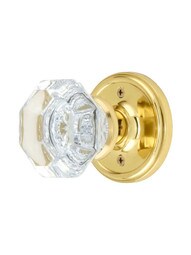 Classic Rosette Door Set With Waldorf Crystal Glass Door Knobs