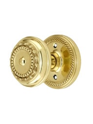 Rope Rosette Door Set With Meadows Door Knobs