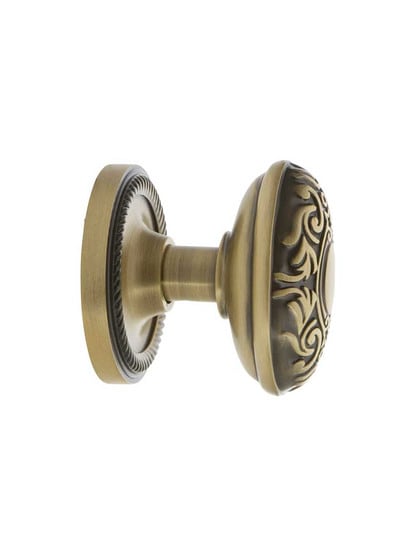 Alternate View 3 of Rope Rosette Door Set With Decorative Oval Knobs.