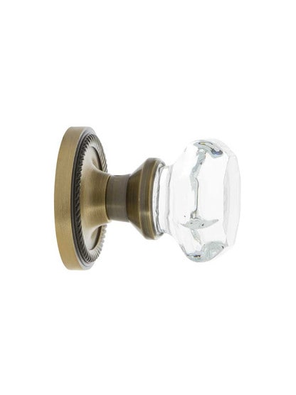 Alternate View 3 of Waldorf Crystal Glass Door Knob Set with Rope Rosettes