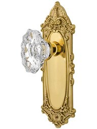 Largo Door Set with Chateau Crystal Glass Knobs