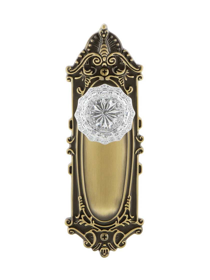 Alternate View of Largo Design Door Set With Fluted Crystal Glass Door Knobs