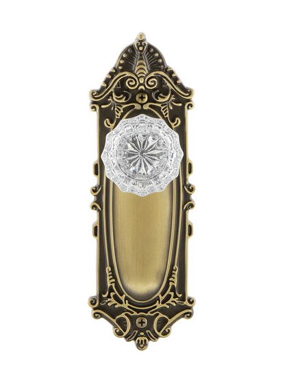 Alternate View of Largo Design Door Set With Fluted Crystal Glass Door Knobs
