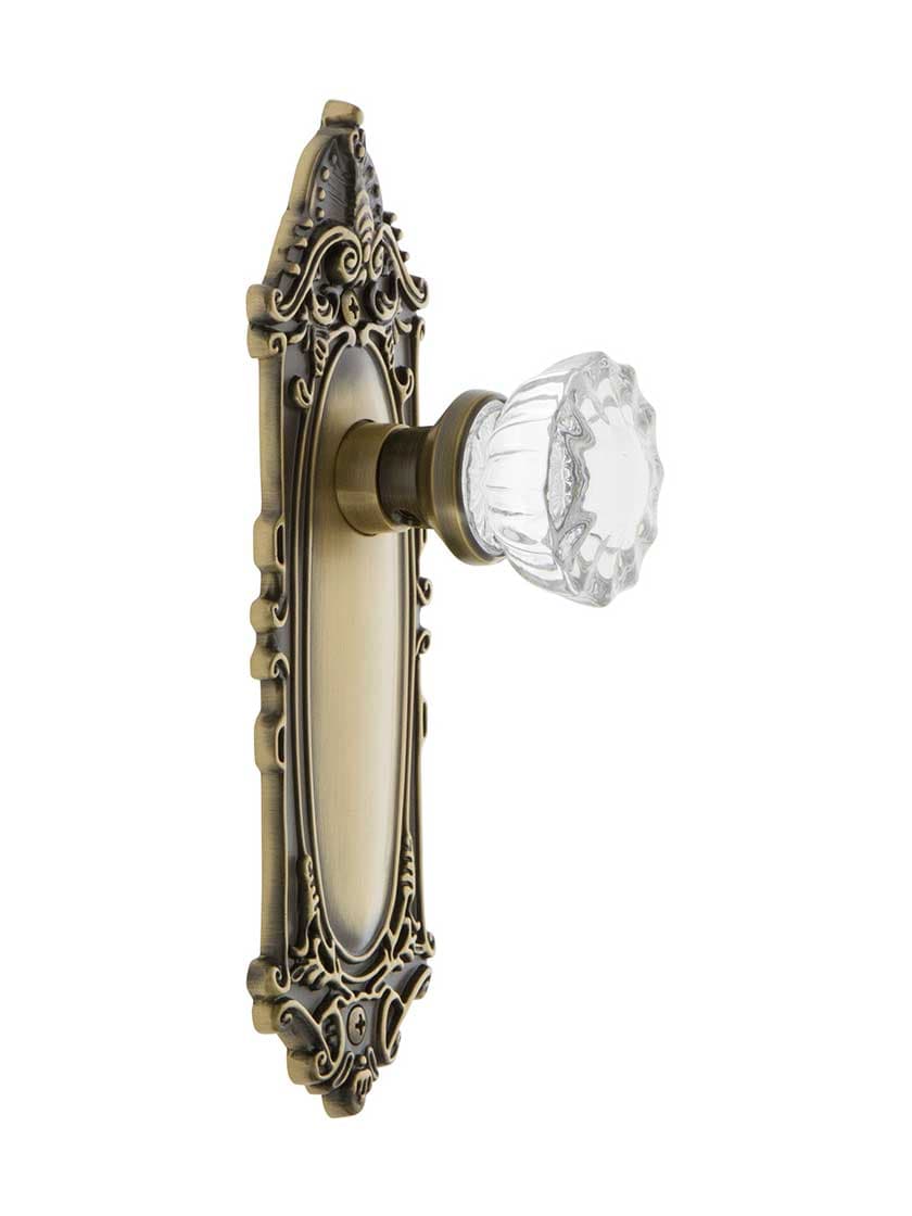 Alternate View 2 of Largo Design Door Set With Fluted Crystal Glass Door Knobs