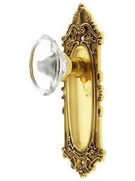 Largo Design Door Set with Oval Crystal Glass Knobs.