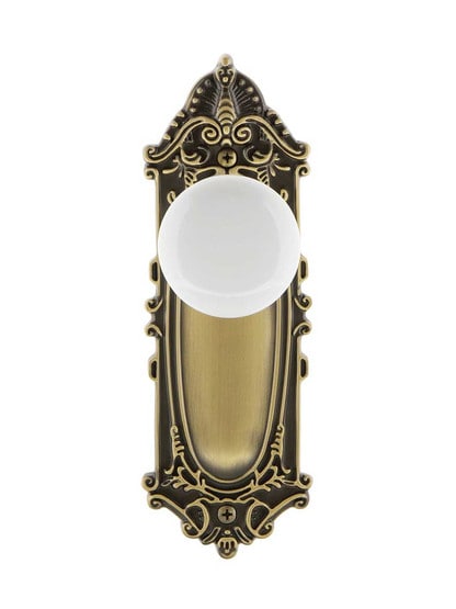 Alternate View of Largo Design Door Set With White Porcelain Door Knobs