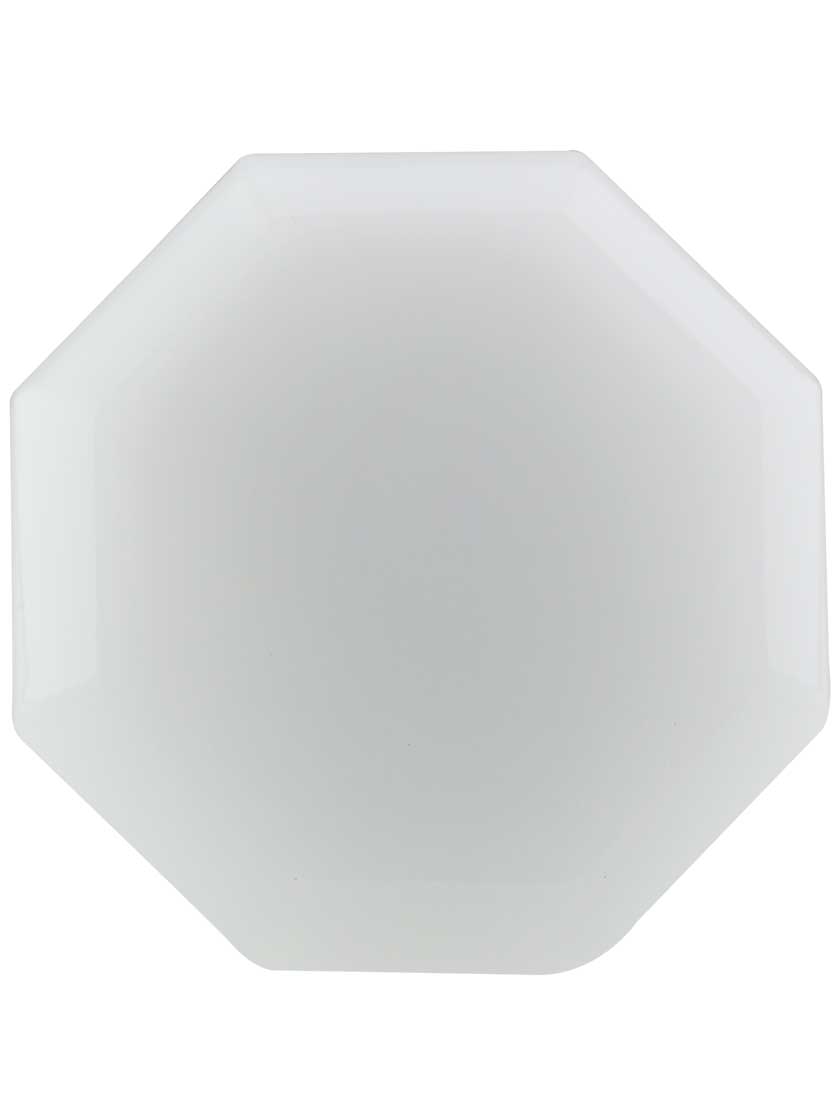 Alternate View of Pair of Milk-White Octagonal Glass Door Knobs.