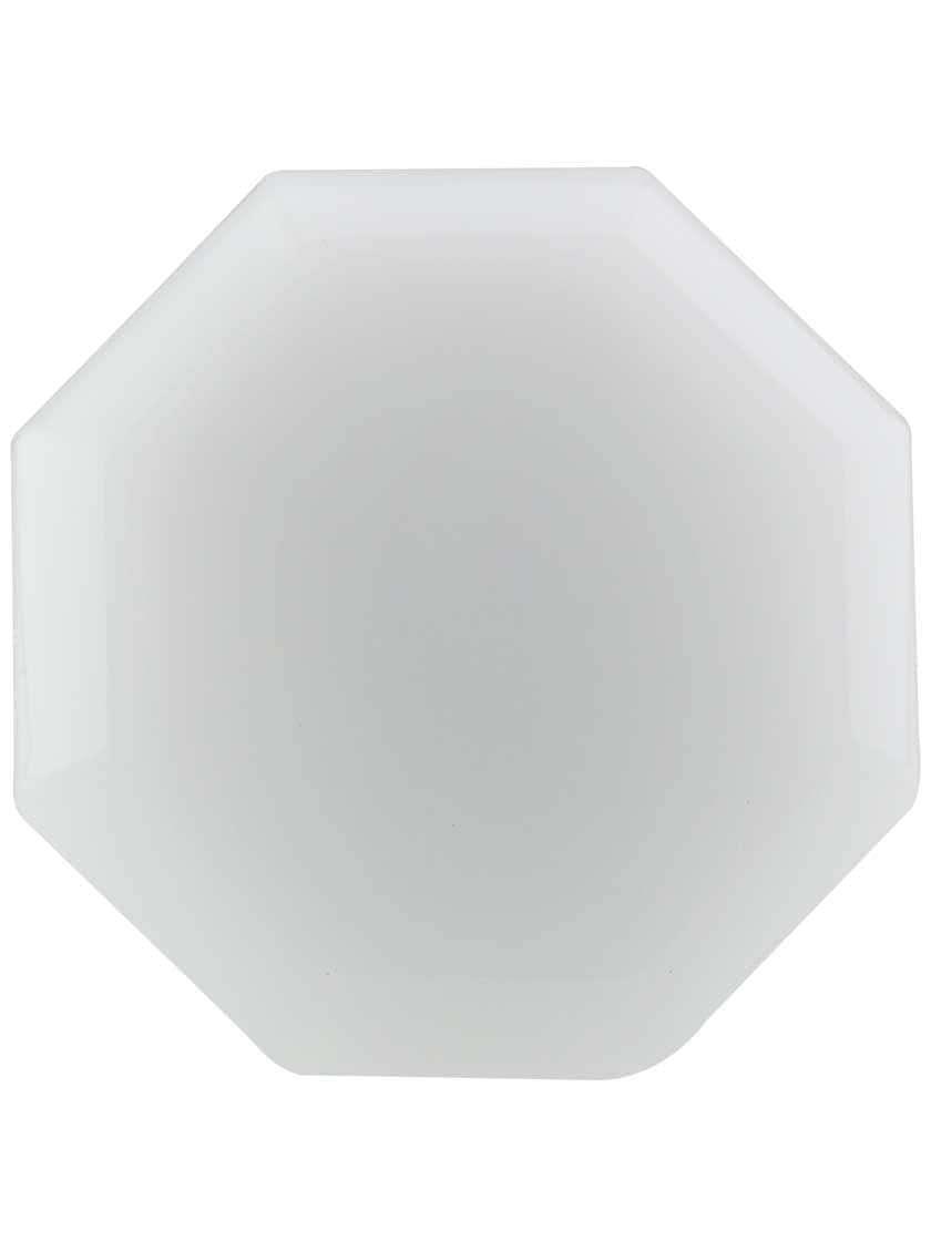 Alternate View of Pair of Milk-White Octagonal Glass Door Knobs.